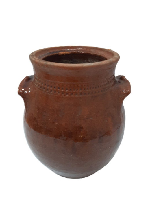 Vintage clay flower pot, planter, pot 21 cm