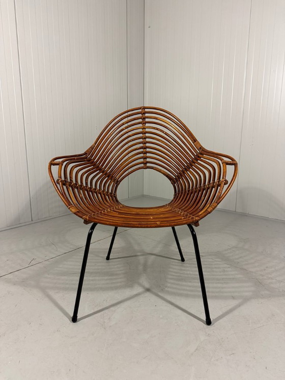 Image 1 of Rotan fauteuils van Rohé Noordwolde, Nederland 1960’s