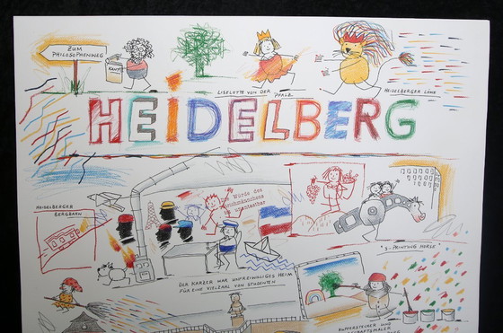 Image 1 of Schlote, Wilhelm - Heidelberg - Disegno originale - firmato UNIKAT