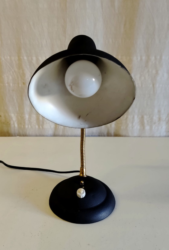 Articulated Metal and Brass Table Lamp - Mid-20th Century (photo 5 of 11)