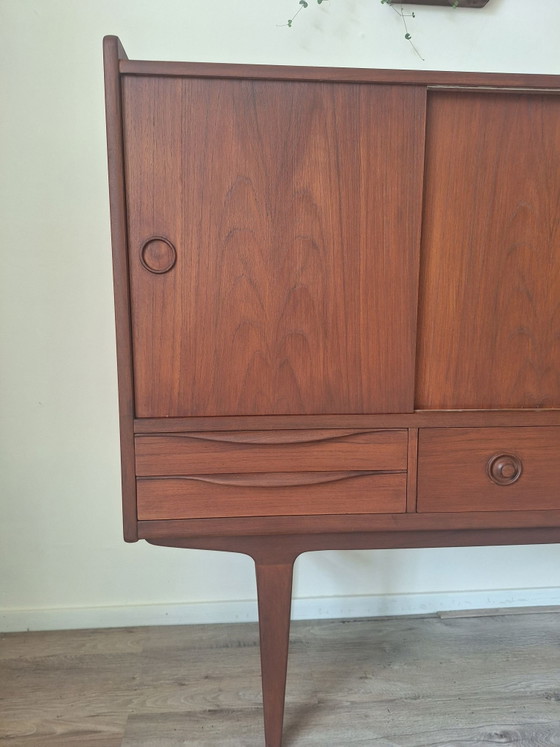 Highboard vintage danois, johannes Andersen, Armoires murales, Bois, Marron (photo 3 sur 15)