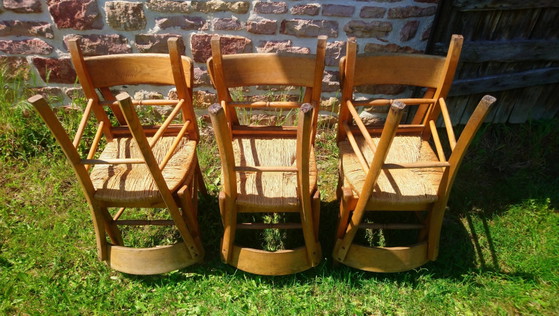 6 sedie da bistrot in paglia e faggio – Sedie da pranzo, Wood, Vintage (photo 10 of 15)