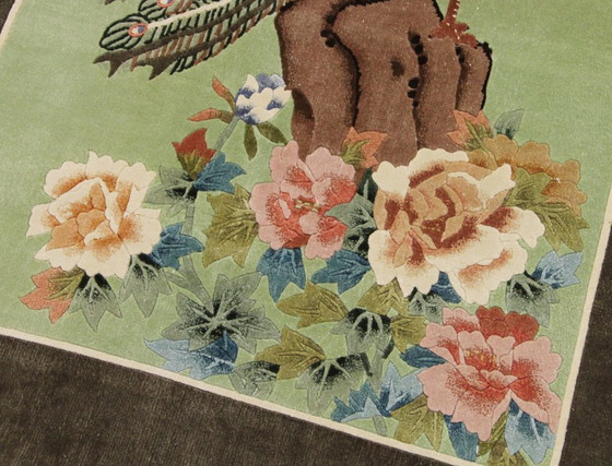 Image 1 of China Pure Silk Hand-Knotted Oriental Rug 125 x 70 cm Excellent Condition