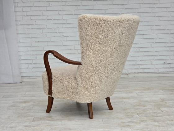 Anni '60, design danese di Alfred Christensen, rivestito, pelle di pecora. – Poltrone, Other (photo 14 of 18)
