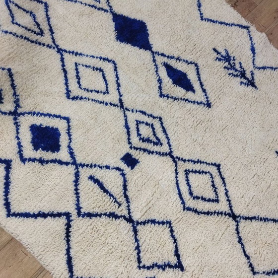 Image 1 of Alfombra bereber clásica Beni Ourain: alfombra marroquí grande hecha a mano (305 × 195 cm)
