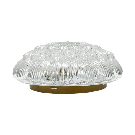Massive Christmas tree glass ceiling lamp, Belgium, 1970s.