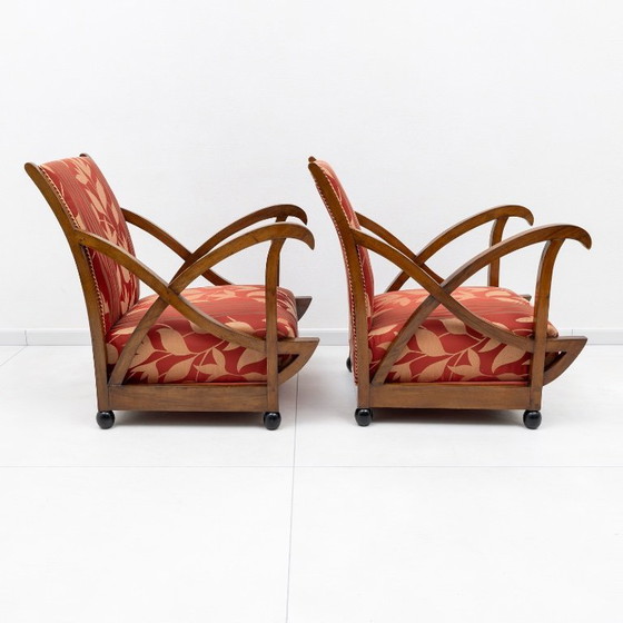 Image 1 of Pair of Italian Art Deco Armchairs Attributed to Maurizio Tempestini, 1940s
