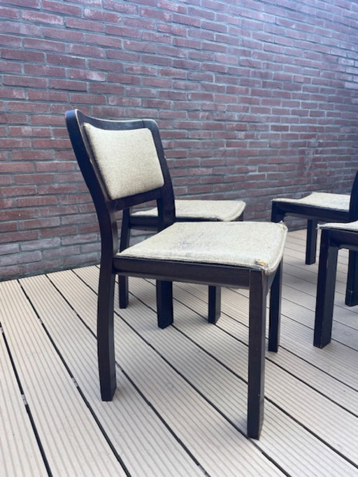 Set of 4 Brutalist dining chairs