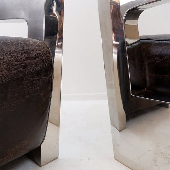 Image 1 of Paar Timothy Oulton "Mars" fauteuils - 2009