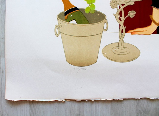 Image 1 of Philippe NOYER "Femme Chez Maxim" - serigrafia - edizione di 325 - firmata (100 x 66 cm)