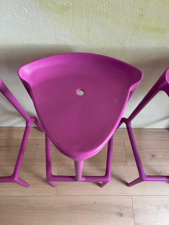 Image 1 of 3 bar stools purple Pedrali happy 490