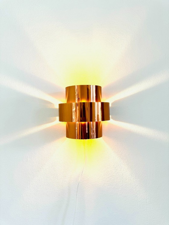 Image 1 of Brass wall lamp by Hans-Agne Jakobsson for Markaryd, Sweden, 1960s