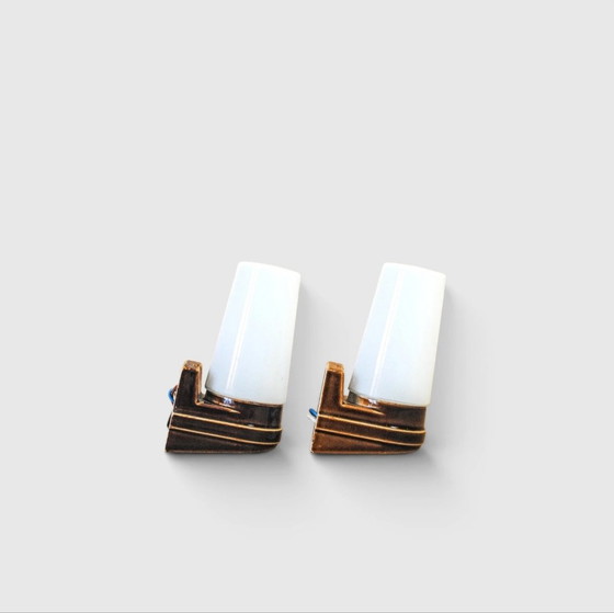 Vintage Wall Lamps Sigvard Bernadotte – Wall lights, Porcelain, Glass (photo 2 of 9)