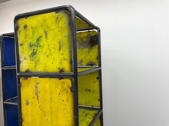 Image 1 of 2 armadietti industriali in metallo unici nel loro genere