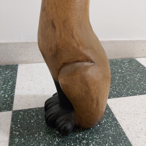 Image 1 of Beautiful big cat in wood carving