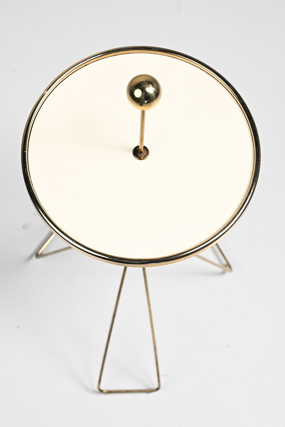 Image 1 of Vintage messing bijzettafeltje