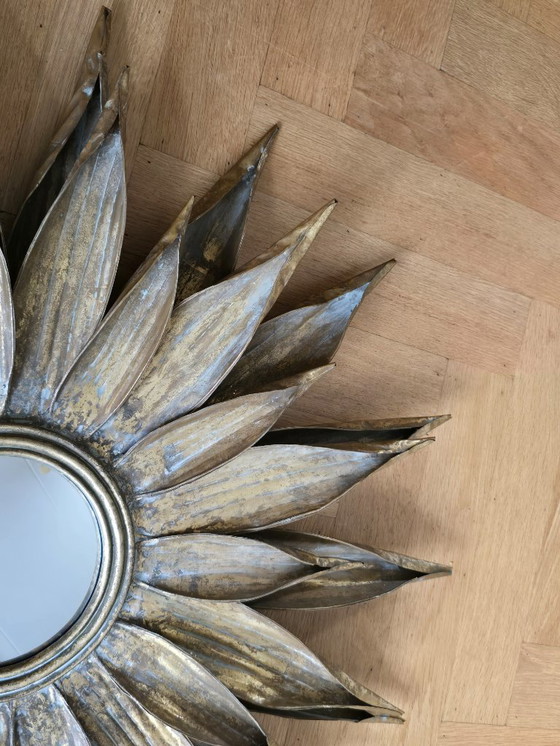 Image 1 of Enorme espejo de mayordomo Sunburst