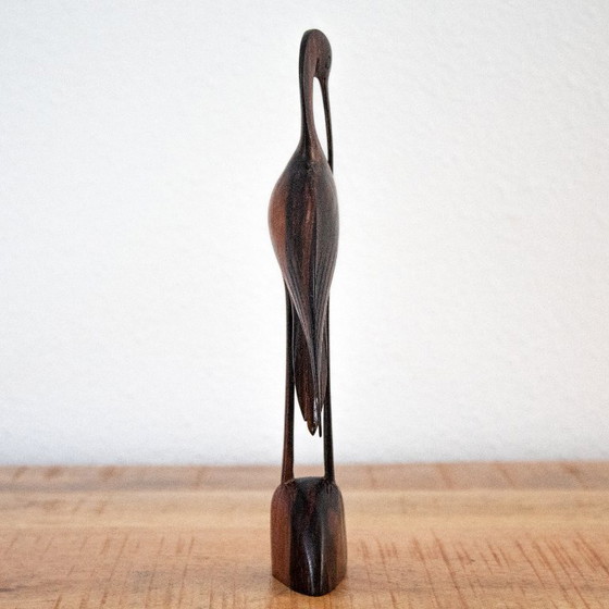 Vintage Hand-Carved Wooden Bird Figurine: Mid-Century Modern – Decorative Objects (photo 4 of 10)