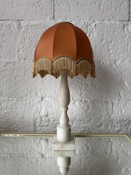 1970s alabaster column lamp