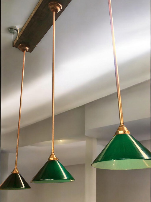 Hängeleuchten 3 Stück 50-70er Jahre