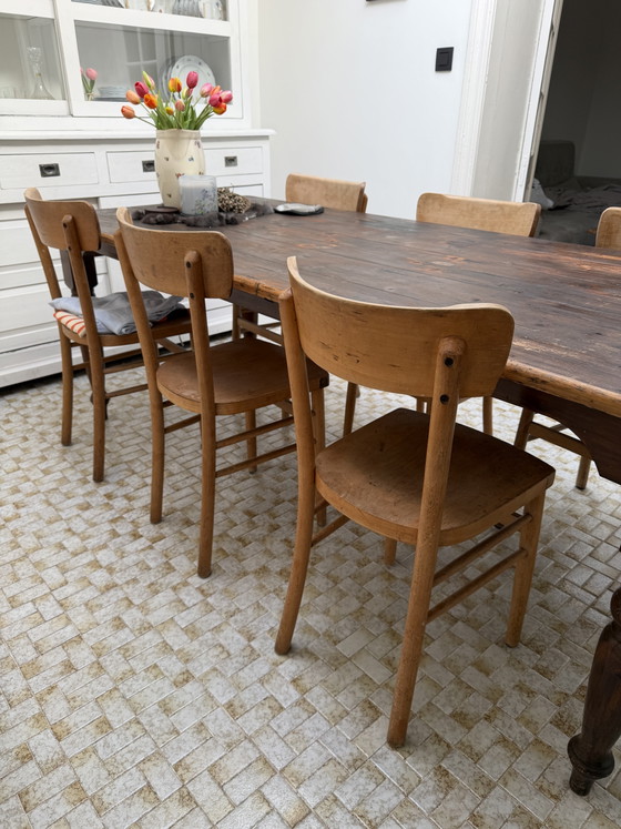 6 chaises en bois vintage – Chaises de salle à manger, Wood (photo 6 of 7)