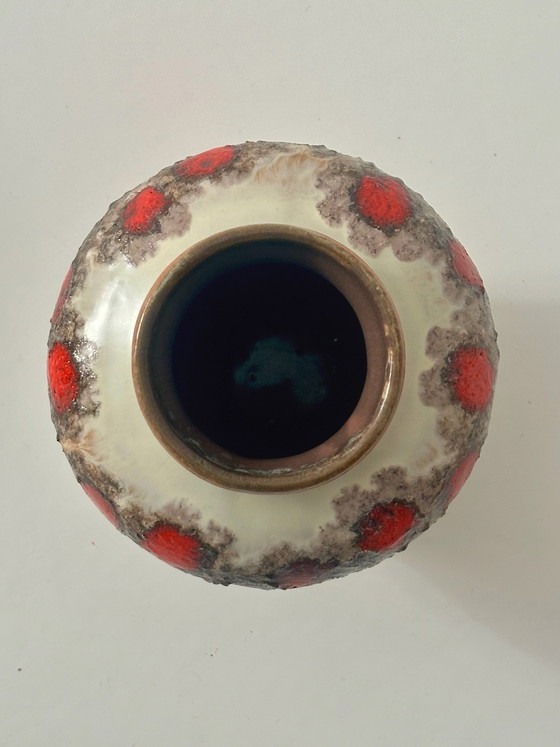 60er Jahre Vase, Vasen, Keramik, Beige (Foto 4 von 6)