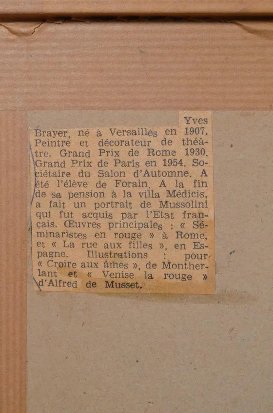 Litografía en color francesa firmada y numerada de Yves Brayer “Le Banquet” de los años 80 (photo 10 of 10)