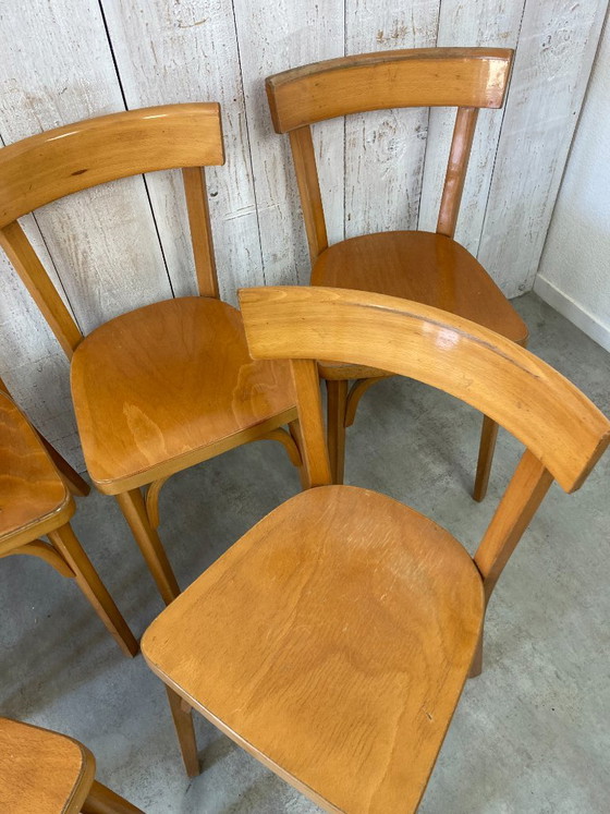 Set van 6 Baumann bistrostoelen – Eetkamerstoelen, Wood (photo 8 of 15)