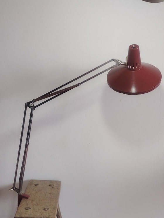 Image 1 of Terry Hala architectural industrial  table lamp. by H. Busquet for Hala,