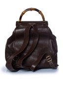 Gucci, Zaino Bamboo in pelle marrone