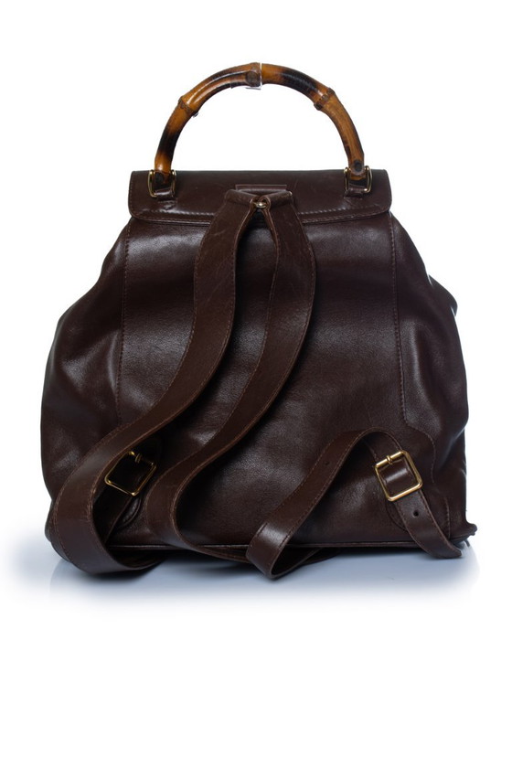 Gucci, Bamboo Backpack in Brown Leather – Calfskin (photo 3 of 12)