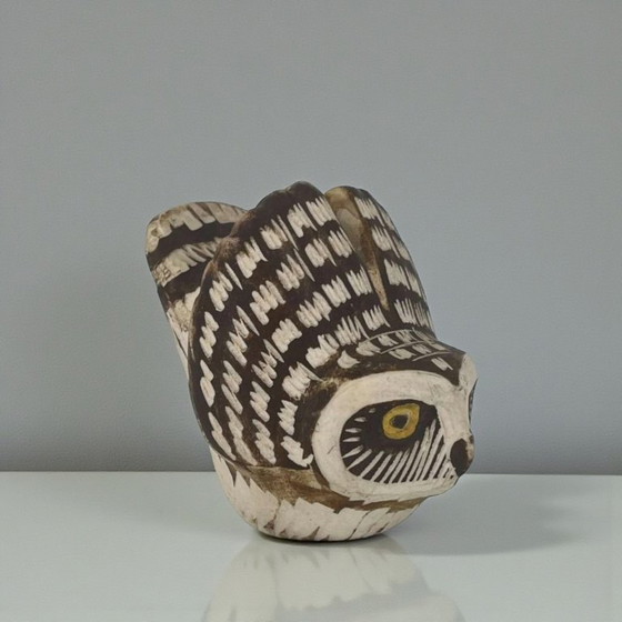 Image 1 of Edward Lindahl für Gustavsberg – Keramik-Eule "Burr" (Schweden, 1960er)