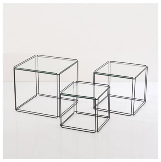 Image 1 of Tables d'appoint Cube Design Isocele (3) - Design Max Sauze - années 1970