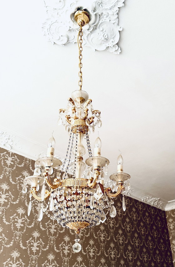 Kronleuchter – Crystal, Brass (photo 5 of 6)