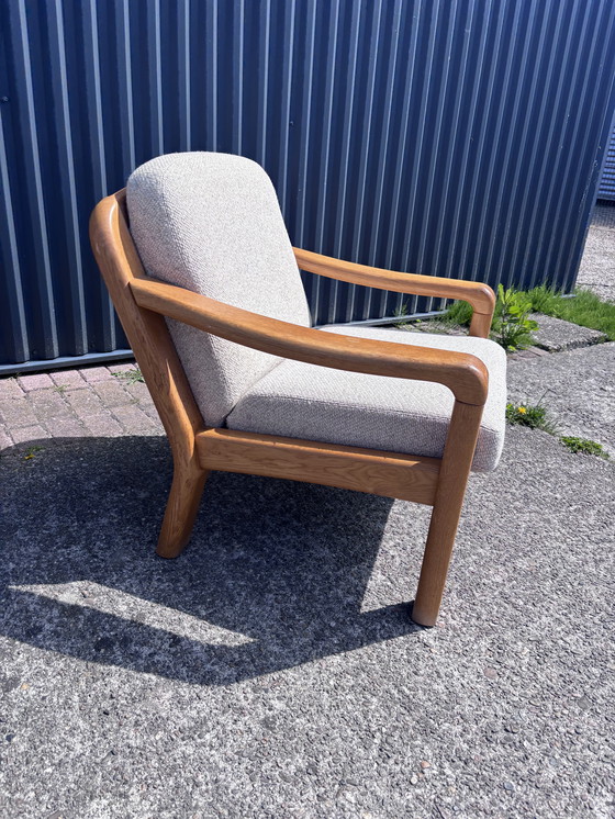 Image 1 of Vintage eiken fauteuil dyrlund Eiken fauteuil