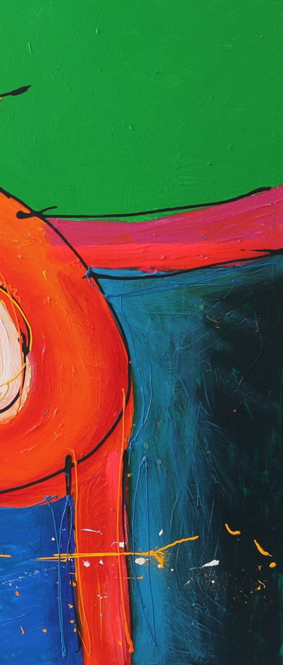 Image 1 of Paul Megens large painting 'Does a flower have a soul?'