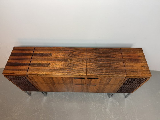 Image 1 of Mid-Century Blaupunkt Arizona Stereo Console with Integrated PE2010 Turntable and Matched Rosewood Veneer Speakers, Germany 1960