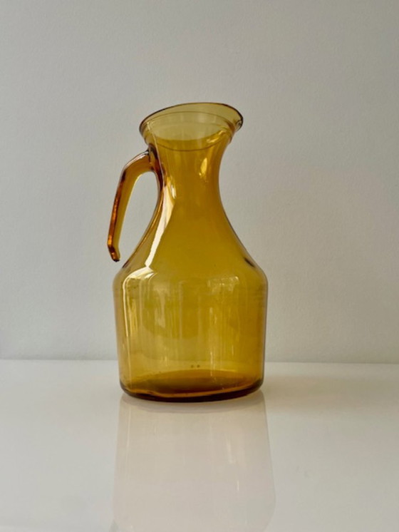 Image 1 of Carafe vintage en verre ambré de Bormioli Rocco – Italie