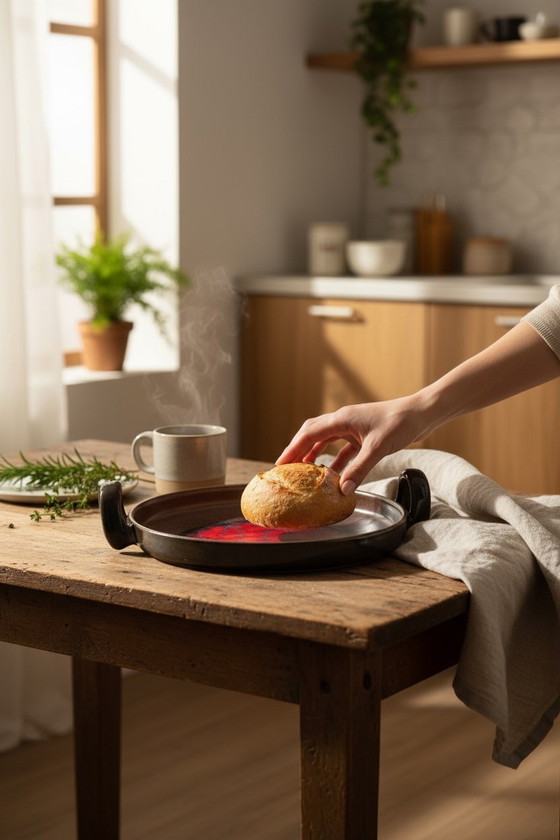 Image 1 of Fat Lava keramische fruitschaal dia= 25cm Duitsland vintage jaren 60 midden eeuw