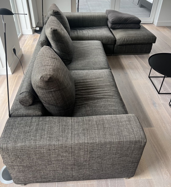 Image 1 of Divano angolare Flexform groundpiece in tessuto antracite categoria extra