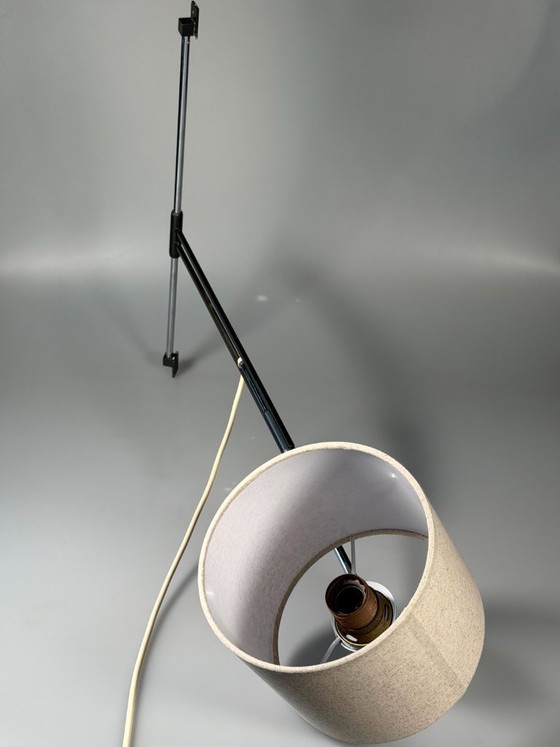 Image 1 of 60er 70er Jahre Wandlampe Wall Sconce ausziehbar Metall Chrom Mid Century Design