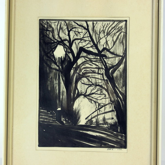 Image 1 of Conjunto de dos pinturas sobre papel, firmadas por Sestak en 1972