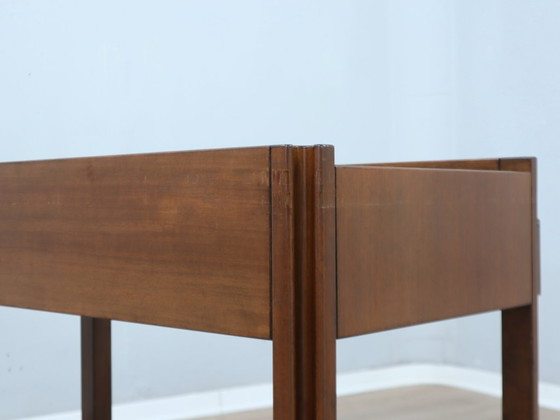 Image 1 of Angelo Mangiarotti for Molteni 4D Series solid wood Bar Cart 1970s