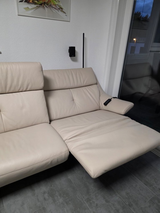 Himolla 4702 Ecksofa aus Leder, Creme, Modern (Foto 4 von 5)