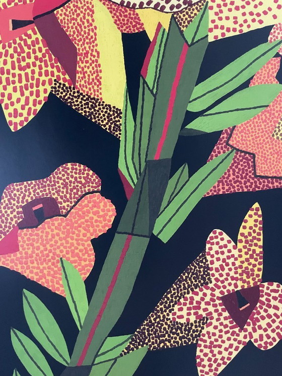 Image 1 of Jonas Wood, Yellow Flower with Lines 2, 2021, Copyright Jonas Wood, Printed in the USA