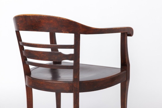 Poltrona vintage in legno anni '30 | Legno massello di faggio | Sedia Art Déco tedesca | Completamente (photo 8 of 10)