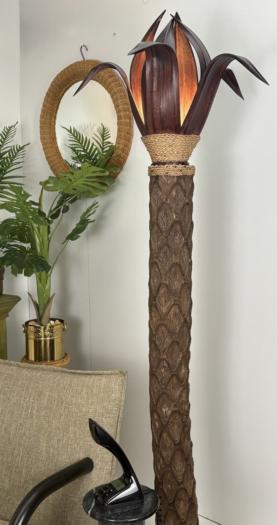 Image 1 of 2 x Vintage palmboom lampen set vloerlampen 195 cm