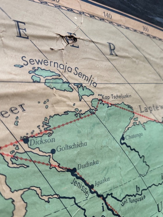 Image 1 of Karl Wenschow Mappa su tela tedesca degli anni '50