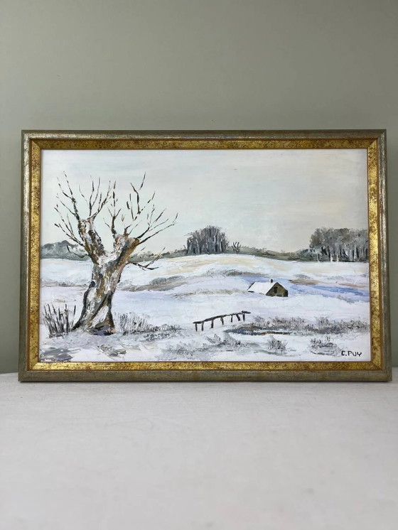 Oil on canvas "Snowy Landscape" – Paintings & Drawings (photo 7 of 7)
