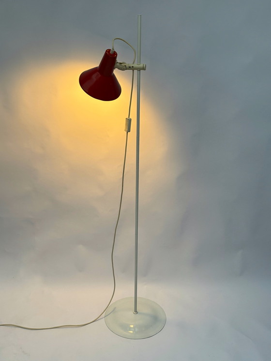Image 1 of Woja Holland Vintage Floor Lamp – Red Dutch Design Icon